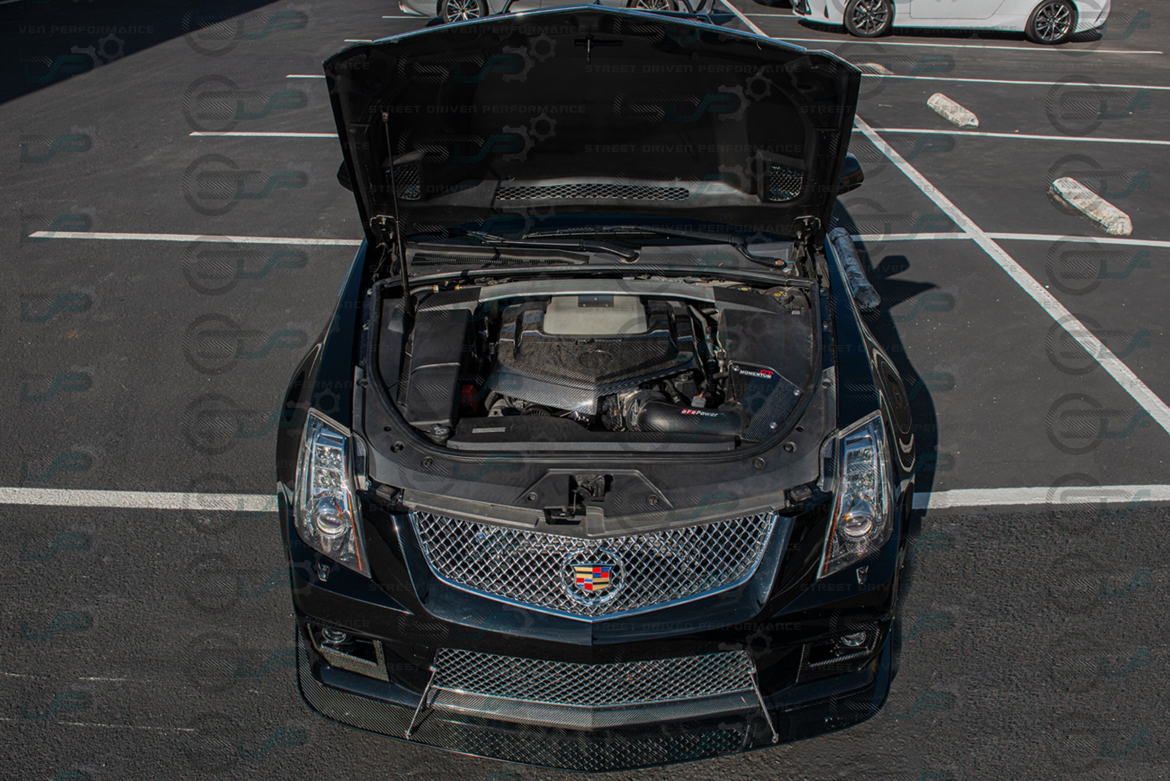 CTS-V V2 - Carbon Fiber Engine Cover for Chevrolet LSx LSA Supercharged engines using a CTS-V Lid